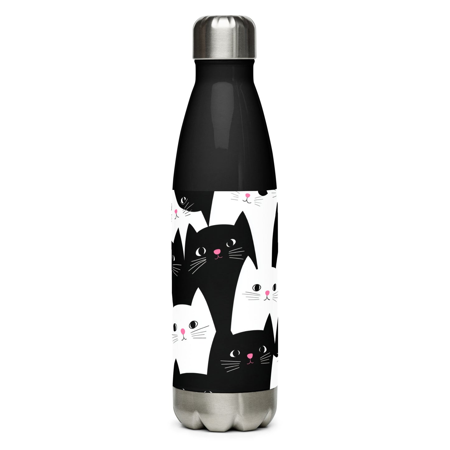 Bouteille isotherme "CHATS EN NOIR ET BLANC" - 500ml - Noir ou Blanc - French Bazar - 9280668_16030