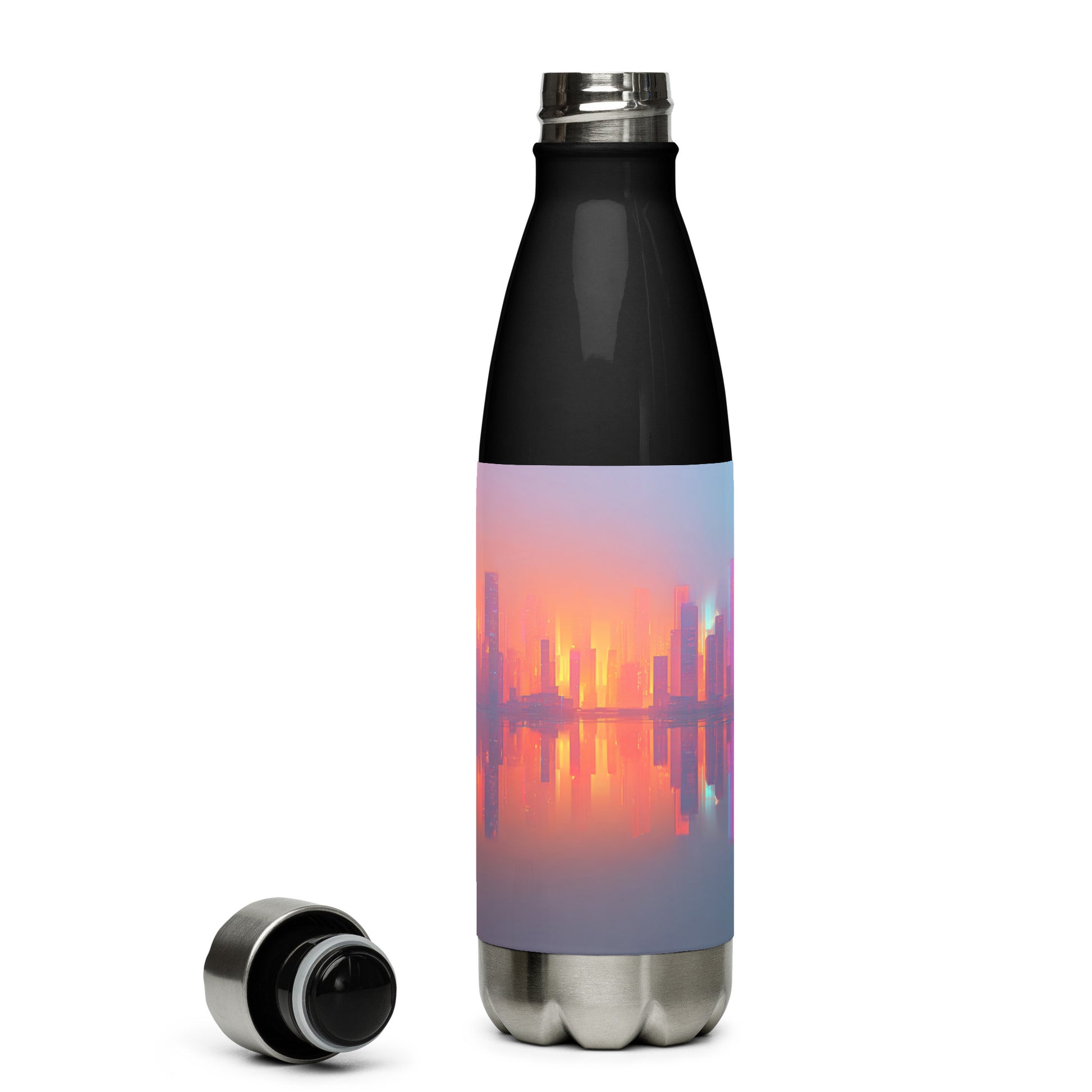 Bouteille isotherme "COLOUR CITY" - 500ml - Noir ou Blanc - French Bazar - 5866591_16030