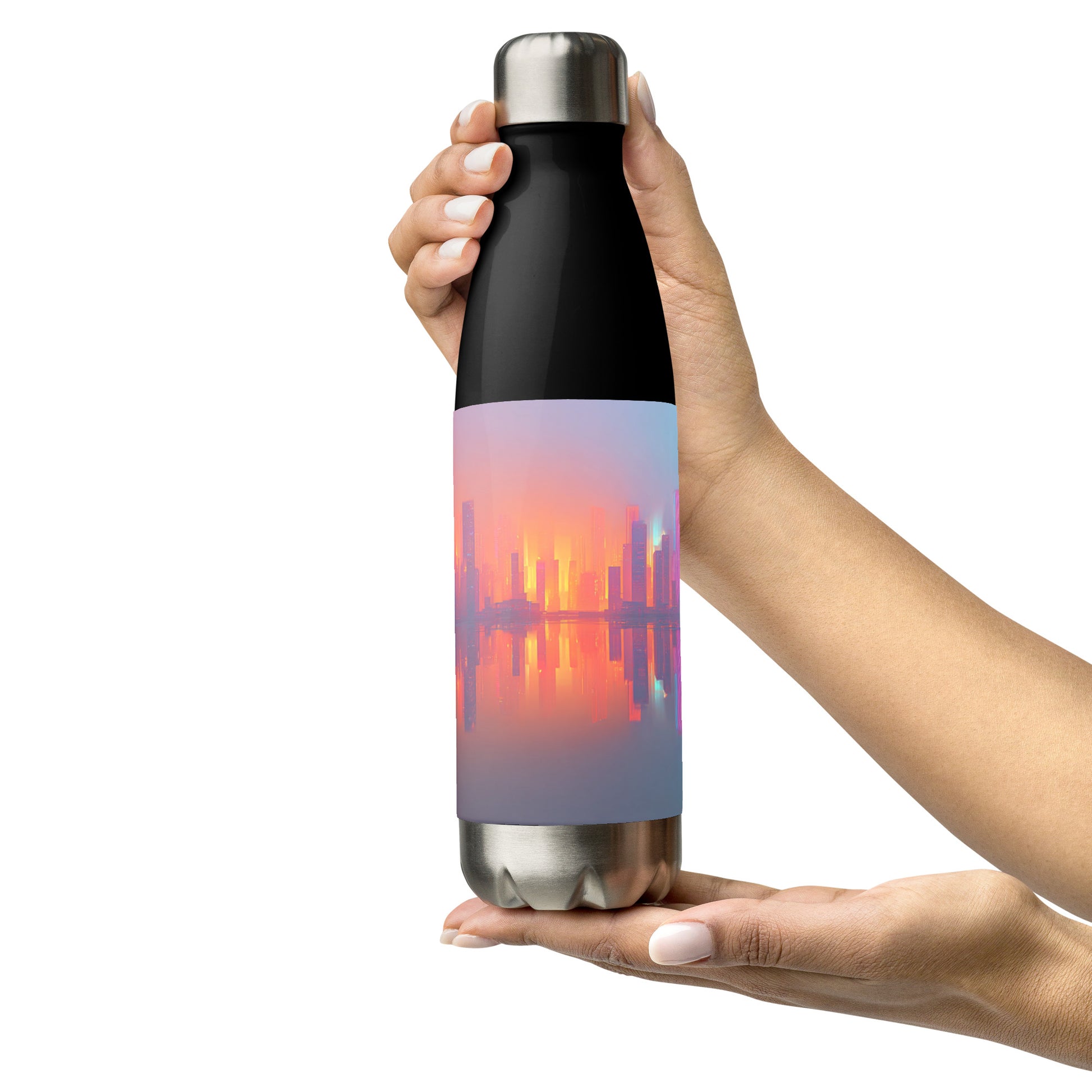 Bouteille isotherme "COLOUR CITY" - 500ml - Noir ou Blanc - French Bazar - 5866591_16030