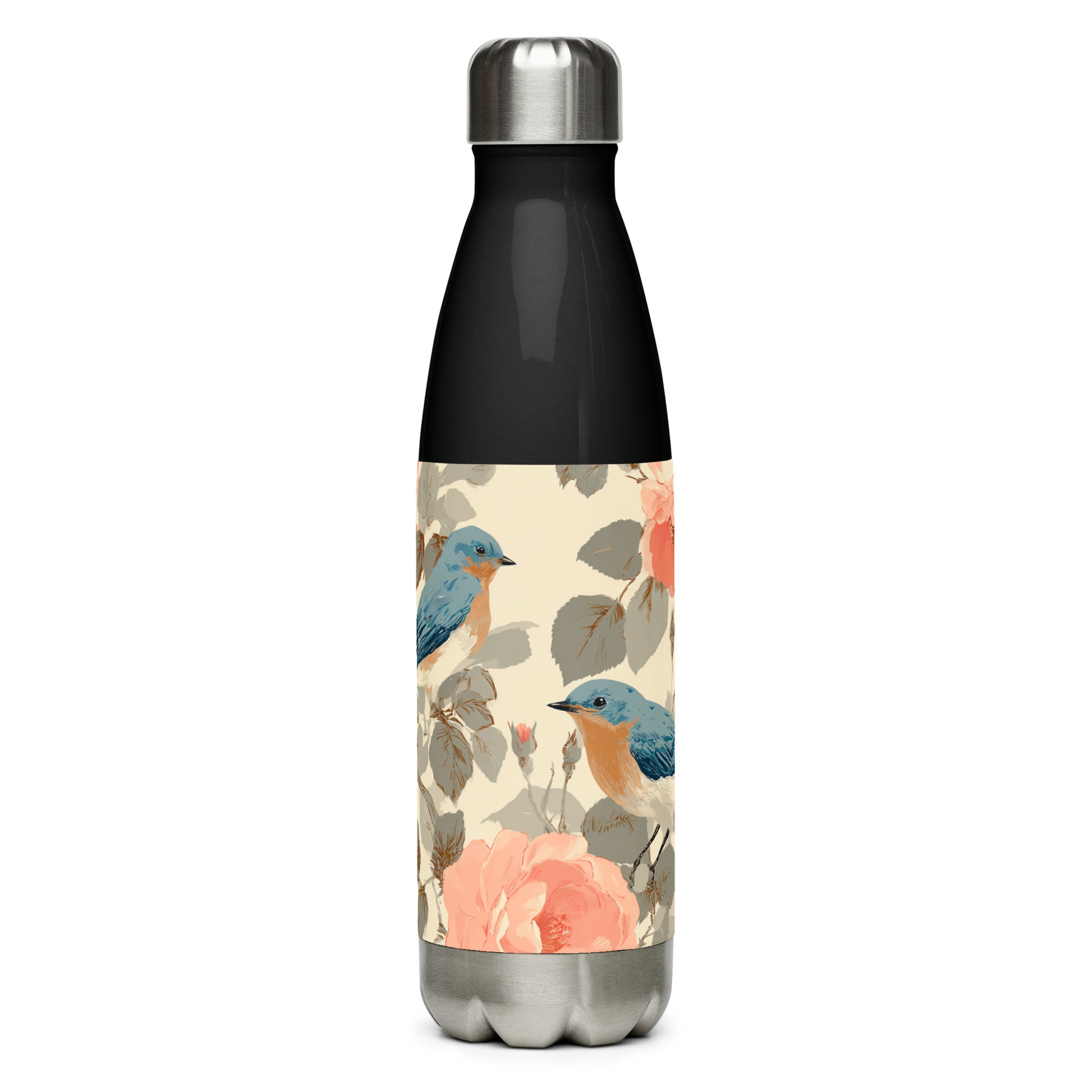 Bouteille isotherme "BLUE BIRDS" - 500ml - Noir ou Blanc - French Bazar - 2615585_16030