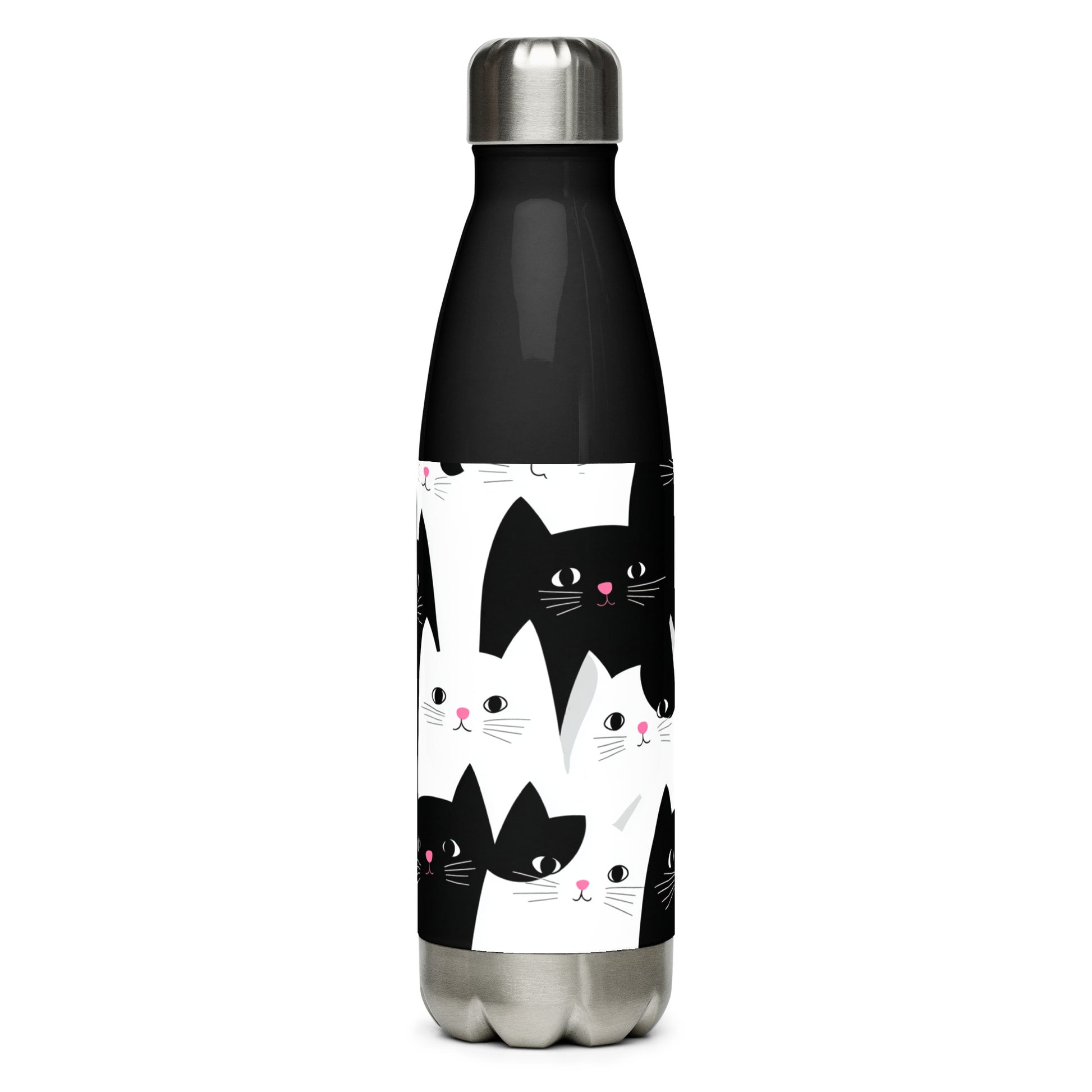 Bouteille isotherme "CHATS EN NOIR ET BLANC" - 500ml - Noir ou Blanc - French Bazar - 9280668_16030