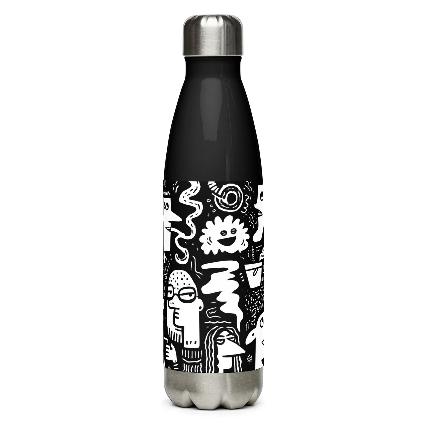 Bouteille isotherme "SMOKING AREA" - 500ml - Noir ou Blanc - French Bazar - 6165341_16030