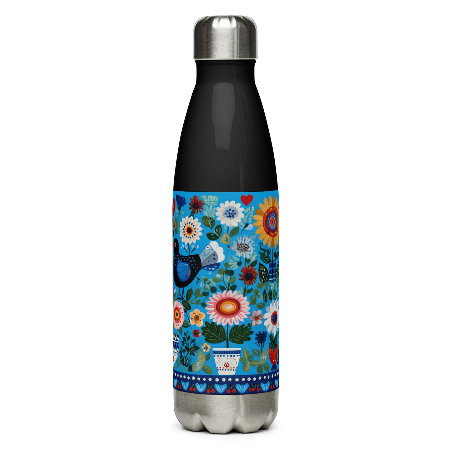 Bouteille isotherme "SCANDI ART" - 500ml - Noir ou Blanc