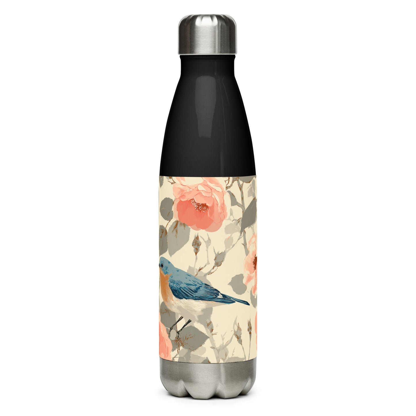Bouteille isotherme "BLUE BIRDS" - 500ml - Noir ou Blanc - French Bazar - 2615585_16030