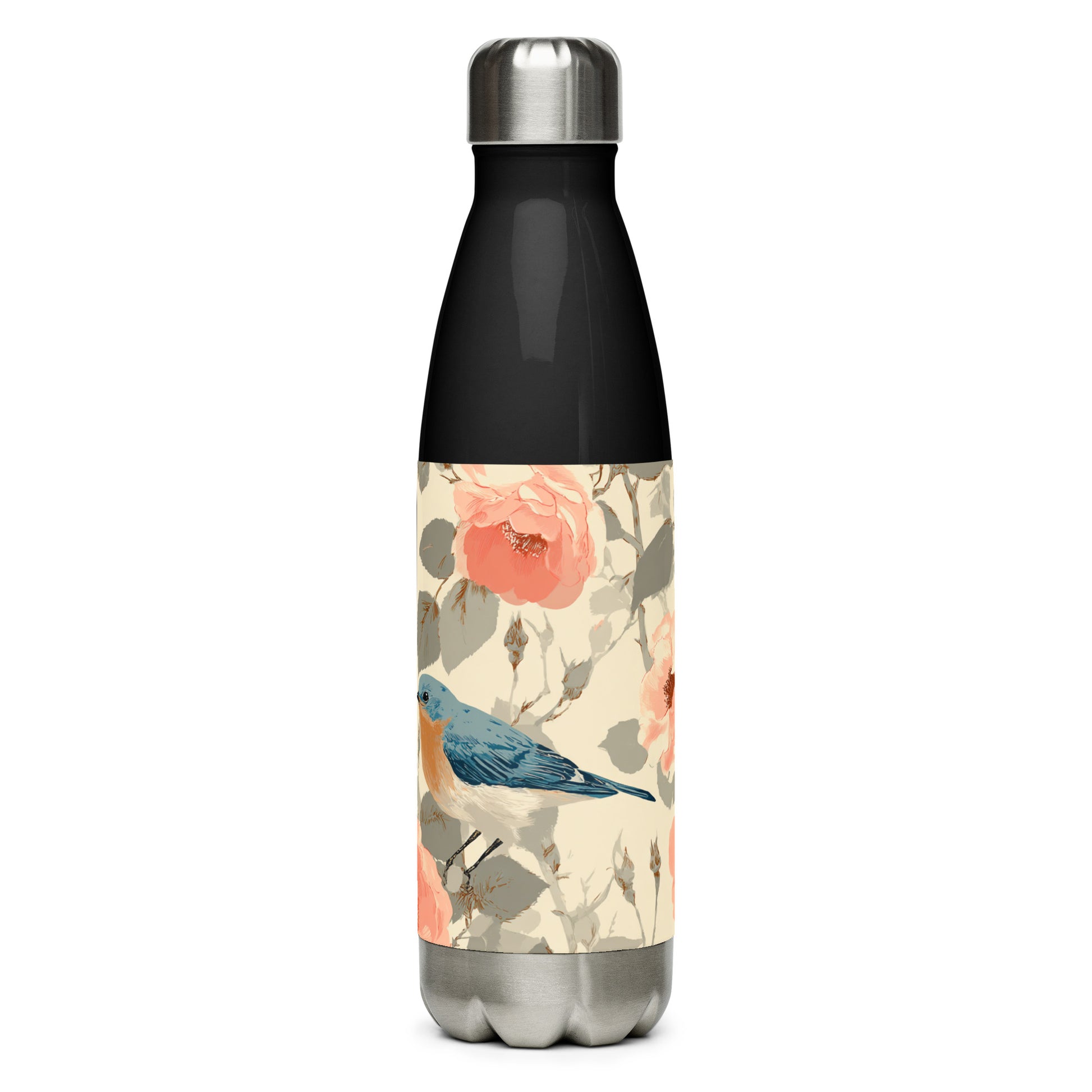 Bouteille isotherme "BLUE BIRDS" - 500ml - Noir ou Blanc - French Bazar - 2615585_16030