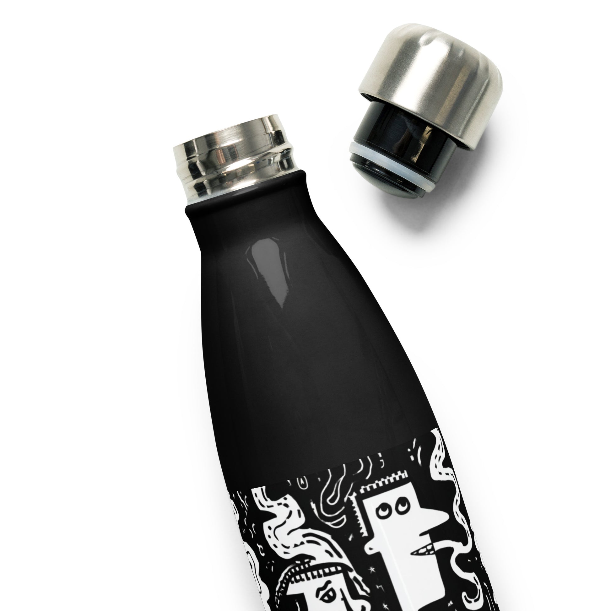 Bouteille isotherme "SMOKING AREA" - 500ml - Noir ou Blanc - French Bazar - 6165341_16030