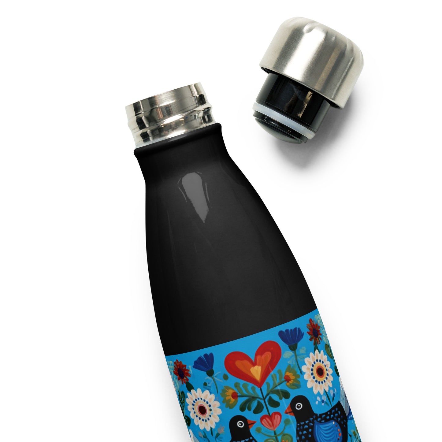 Bouteille isotherme "SCANDI ART" - 500ml - Noir ou Blanc