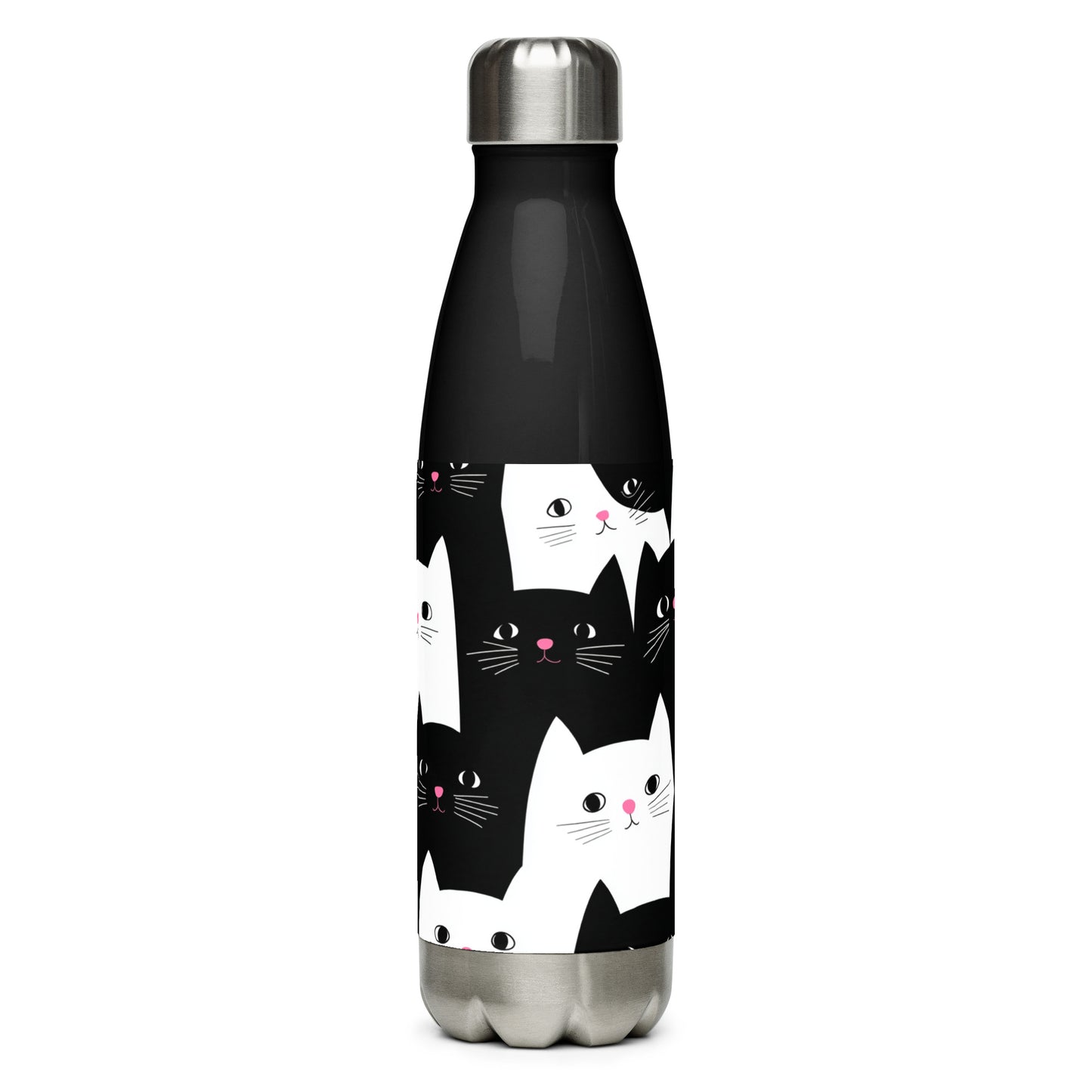 Bouteille isotherme "CHATS EN NOIR ET BLANC" - 500ml - Noir ou Blanc - French Bazar - 9280668_16030