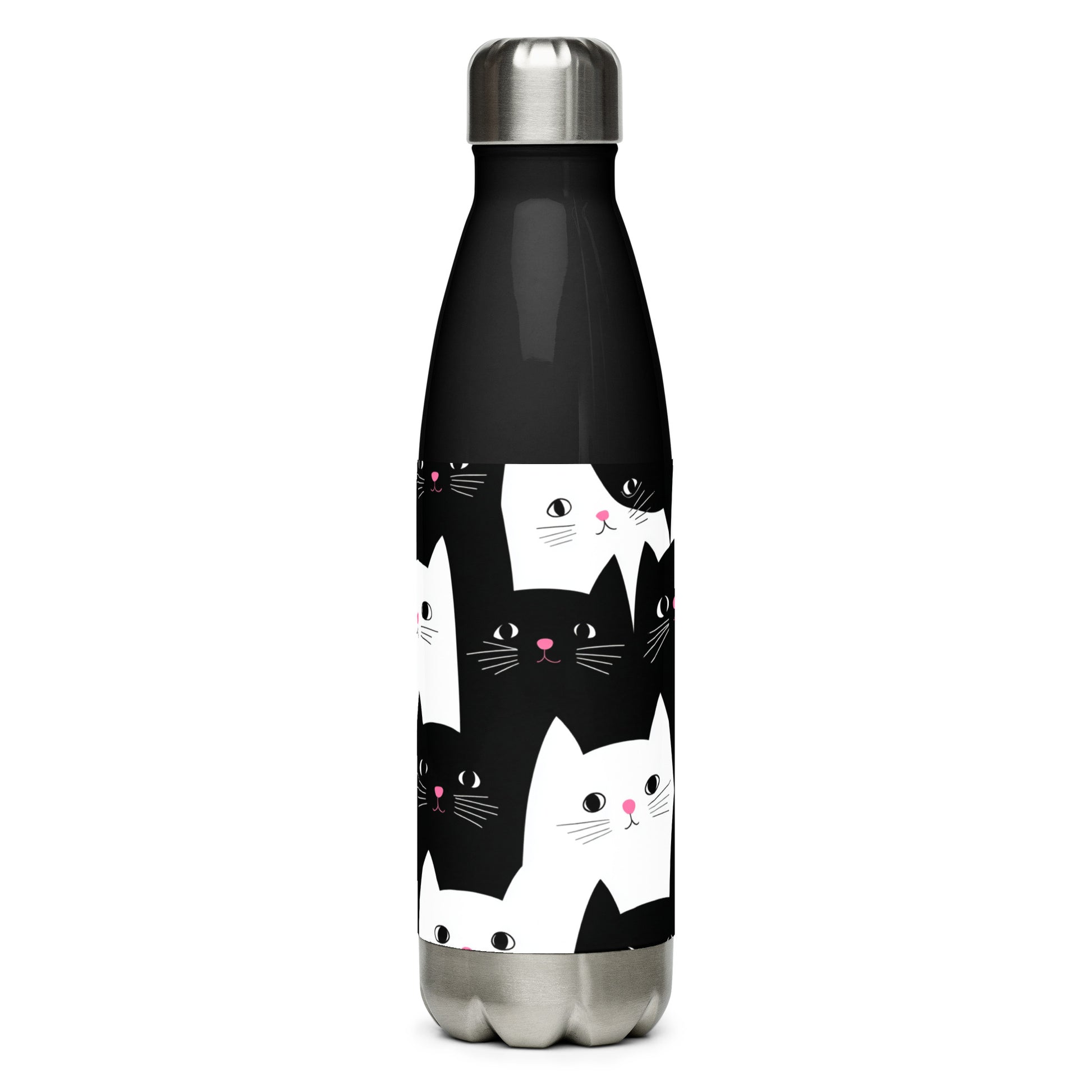 Bouteille isotherme "CHATS EN NOIR ET BLANC" - 500ml - Noir ou Blanc - French Bazar - 9280668_16030