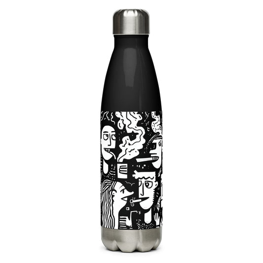 Bouteille isotherme "SMOKING AREA" - 500ml - Noir ou Blanc - French Bazar - 6165341_16030