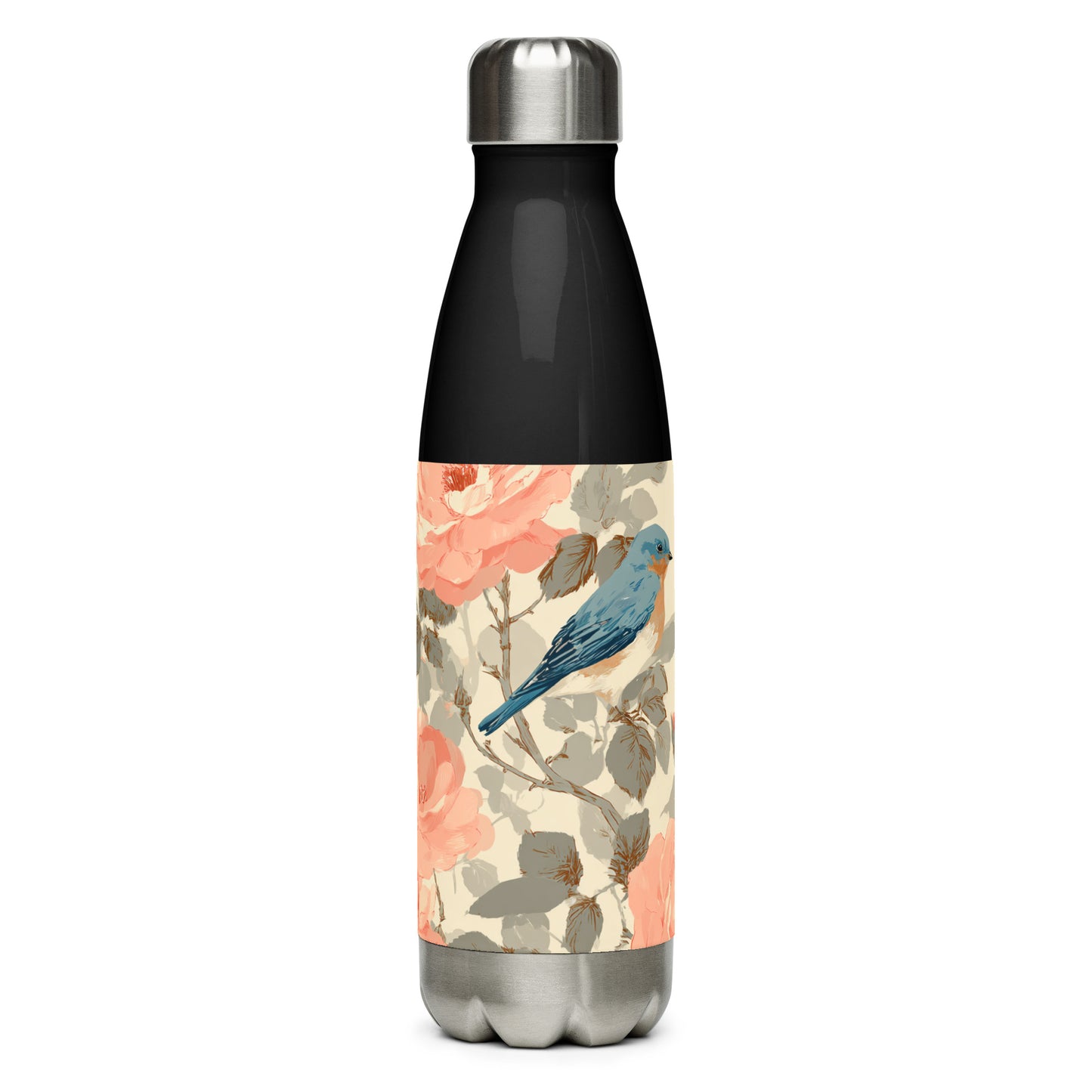 Bouteille isotherme "BLUE BIRDS" - 500ml - Noir ou Blanc - French Bazar - 2615585_16030