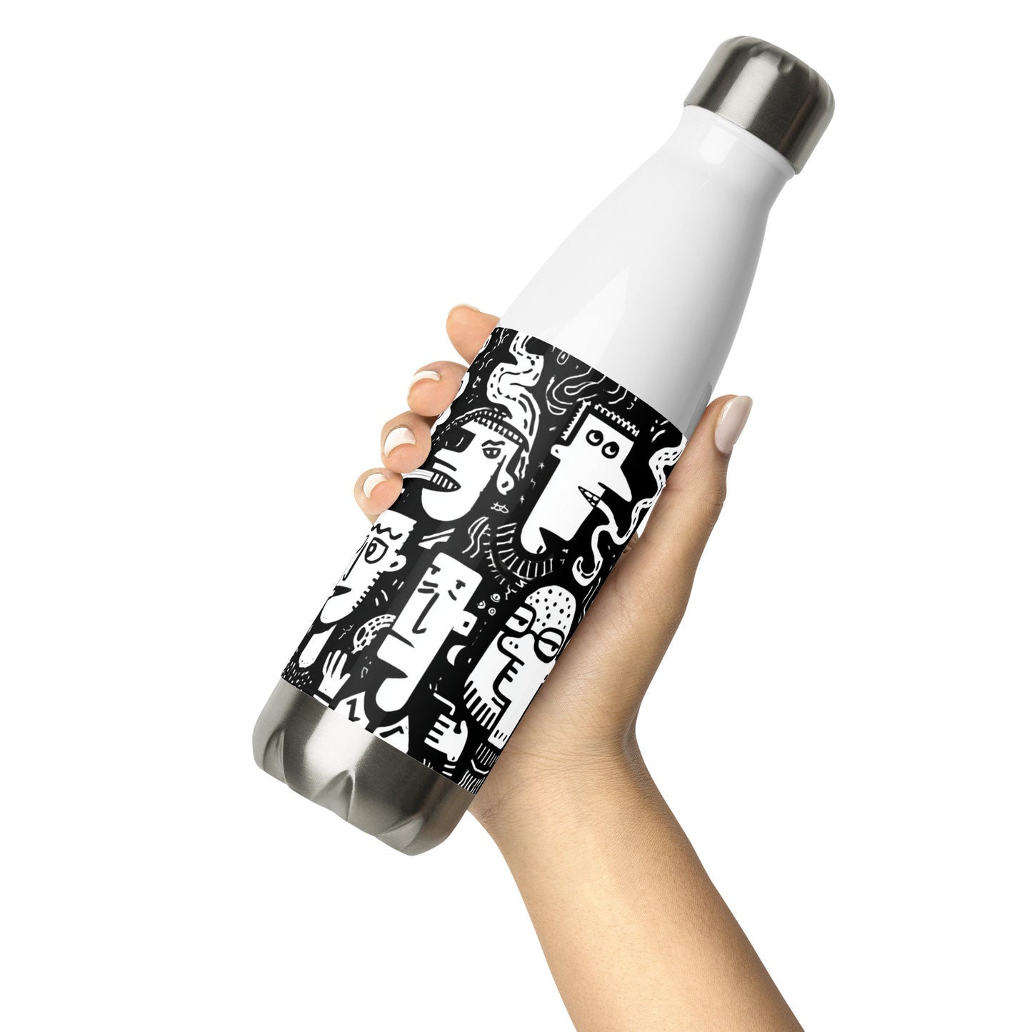 Bouteille isotherme "SMOKING AREA" - 500ml - Noir ou Blanc - French Bazar - 6165341_16030