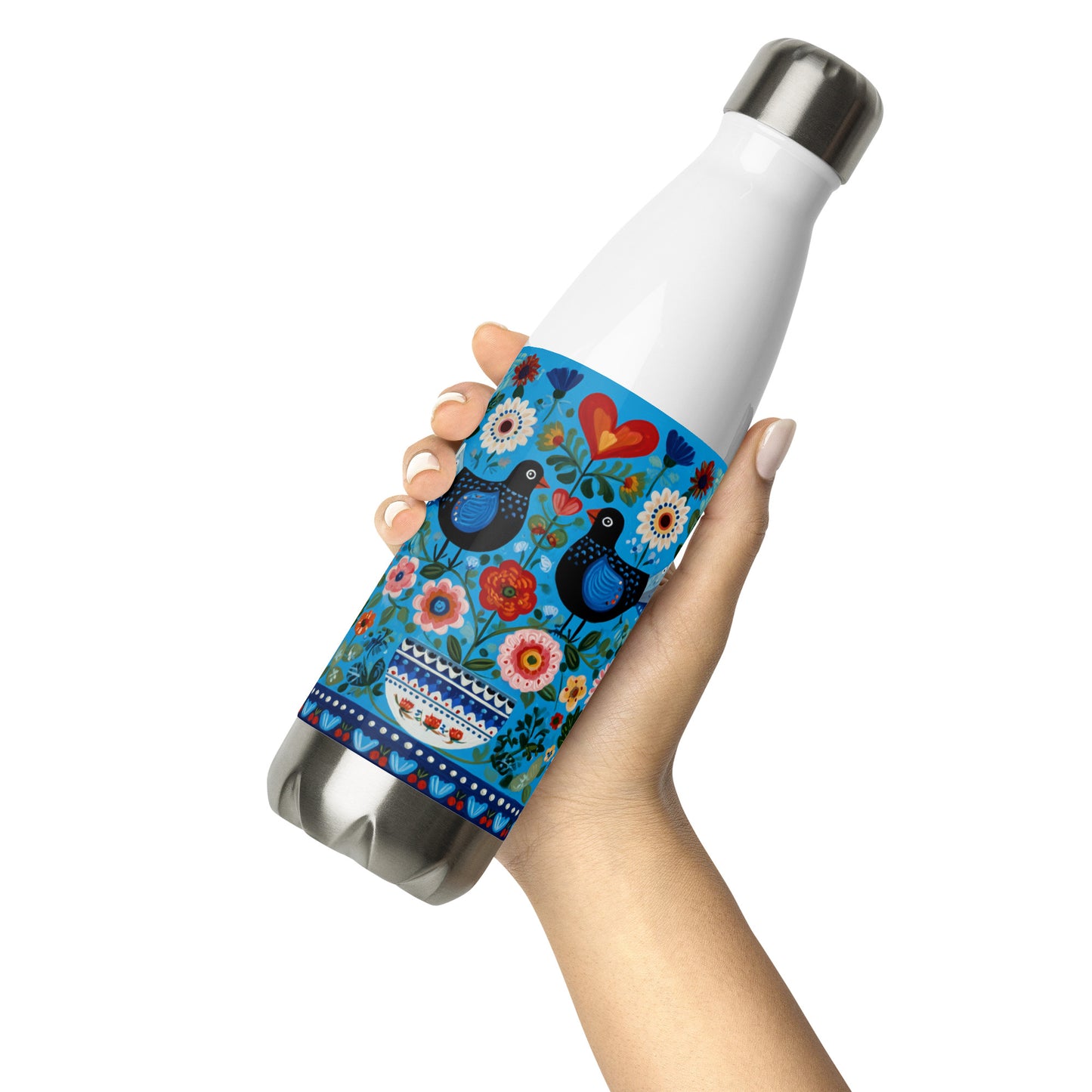 Bouteille isotherme "SCANDI ART" - 500ml - Noir ou Blanc