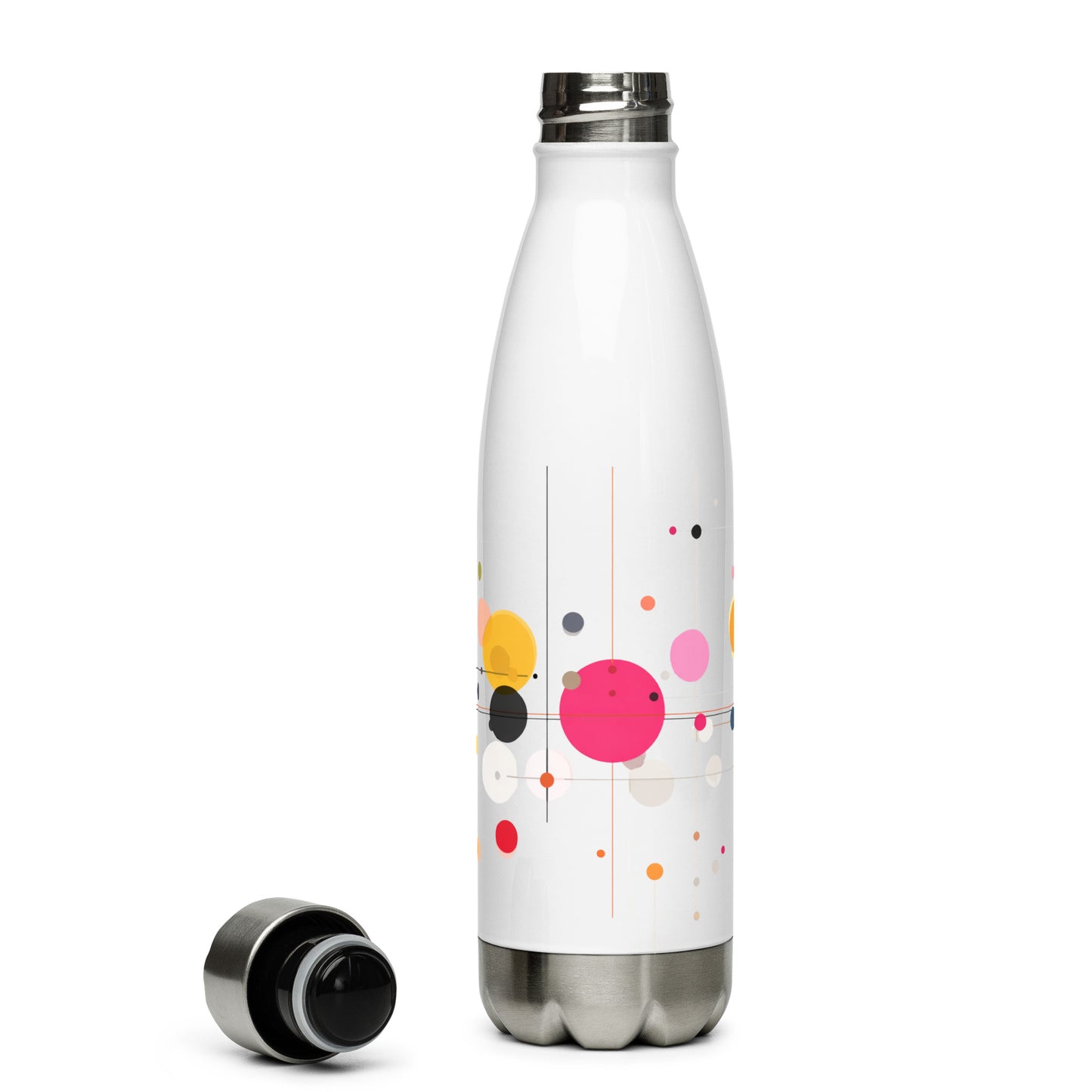 Bouteille isotherme "ART ABSTRAIT" - 500ml - Noir ou Blanc