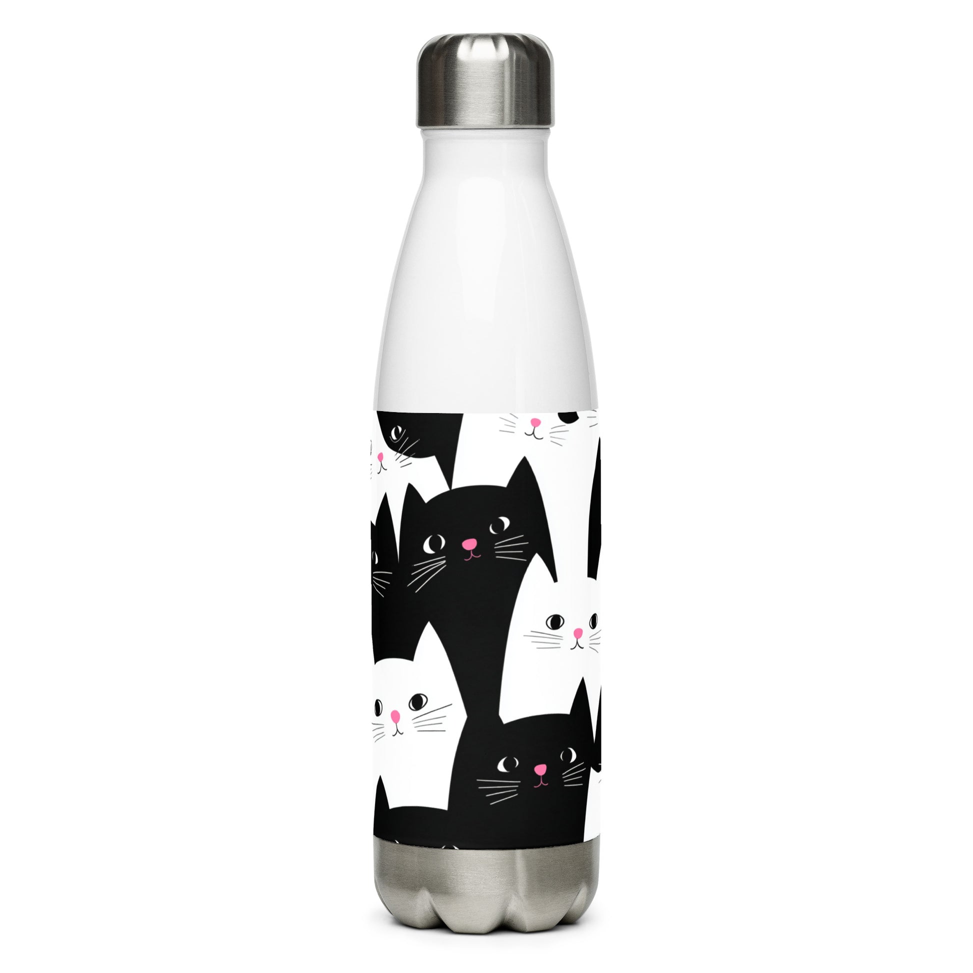 Bouteille isotherme "CHATS EN NOIR ET BLANC" - 500ml - Noir ou Blanc - French Bazar - 9280668_16030