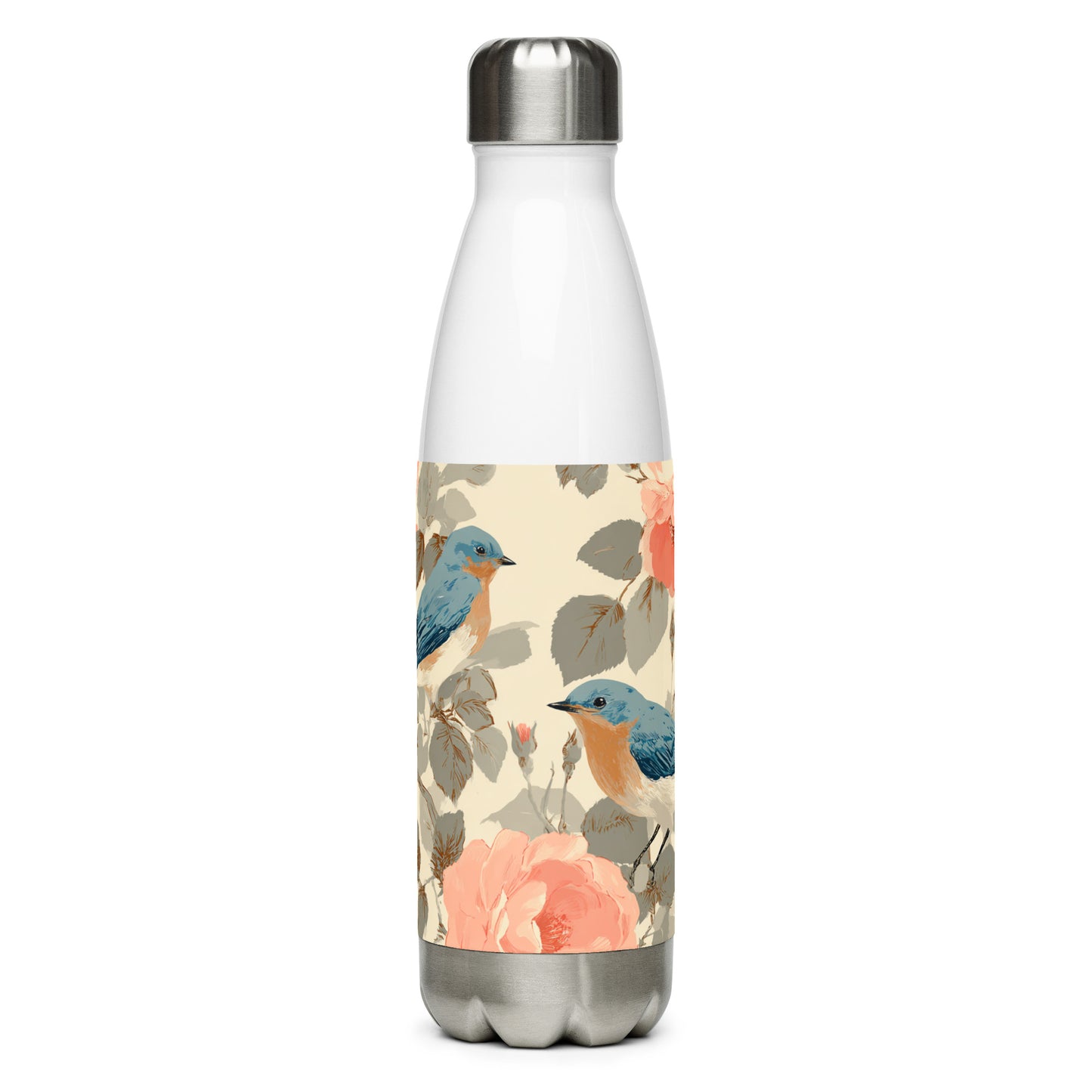 Bouteille isotherme "BLUE BIRDS" - 500ml - Noir ou Blanc - French Bazar - 2615585_10798