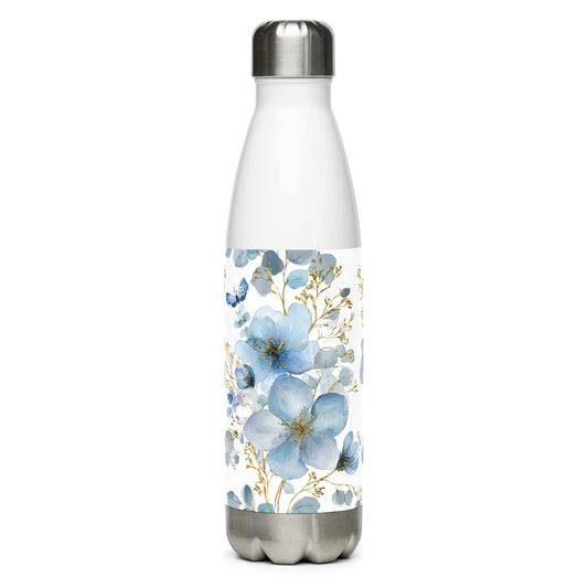 Bouteille isotherme "FLEUR BLEUE" - 500ml - Blanc - French Bazar - 4300344_10798