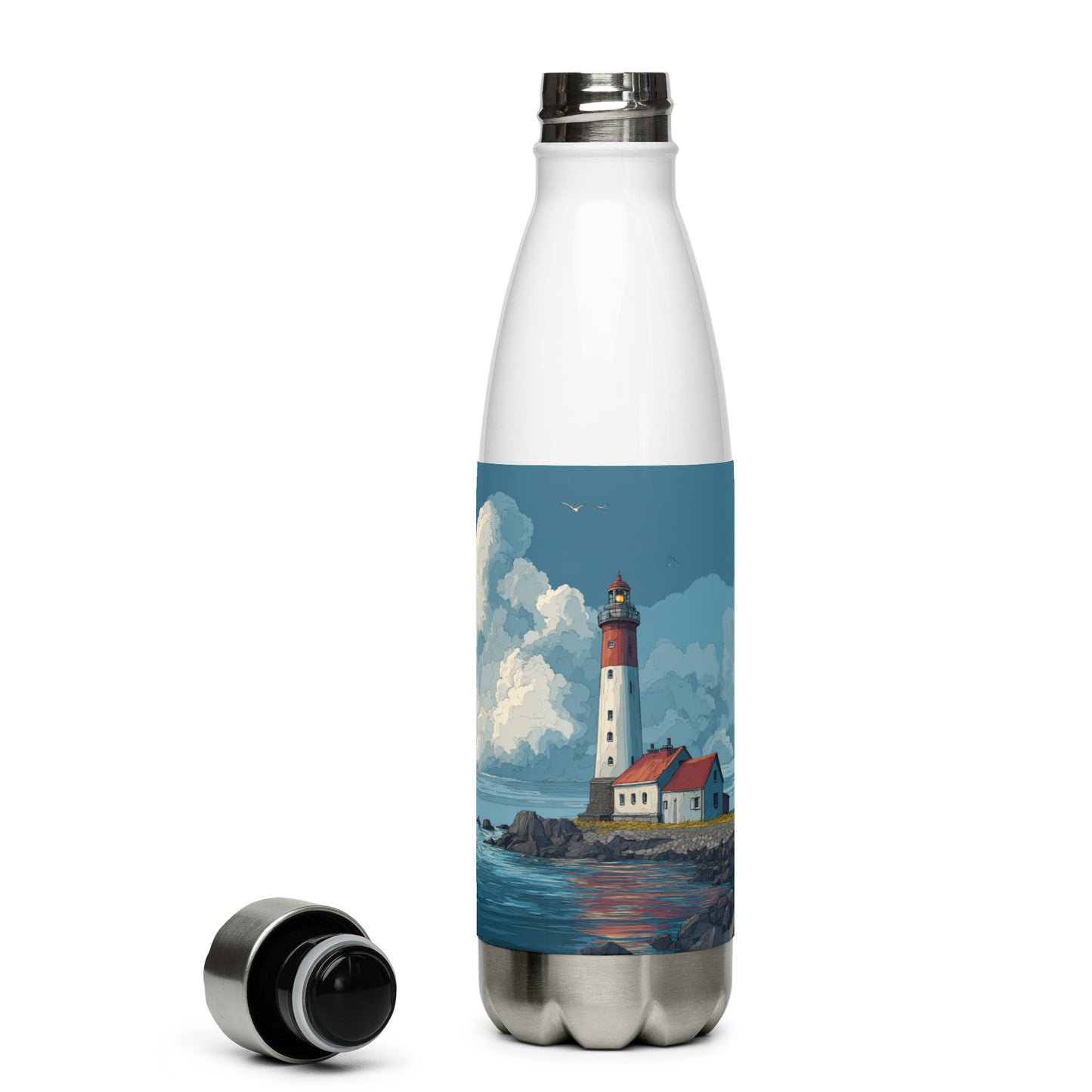 Bouteille isotherme "LE PHARE" - 500ml - Blanc