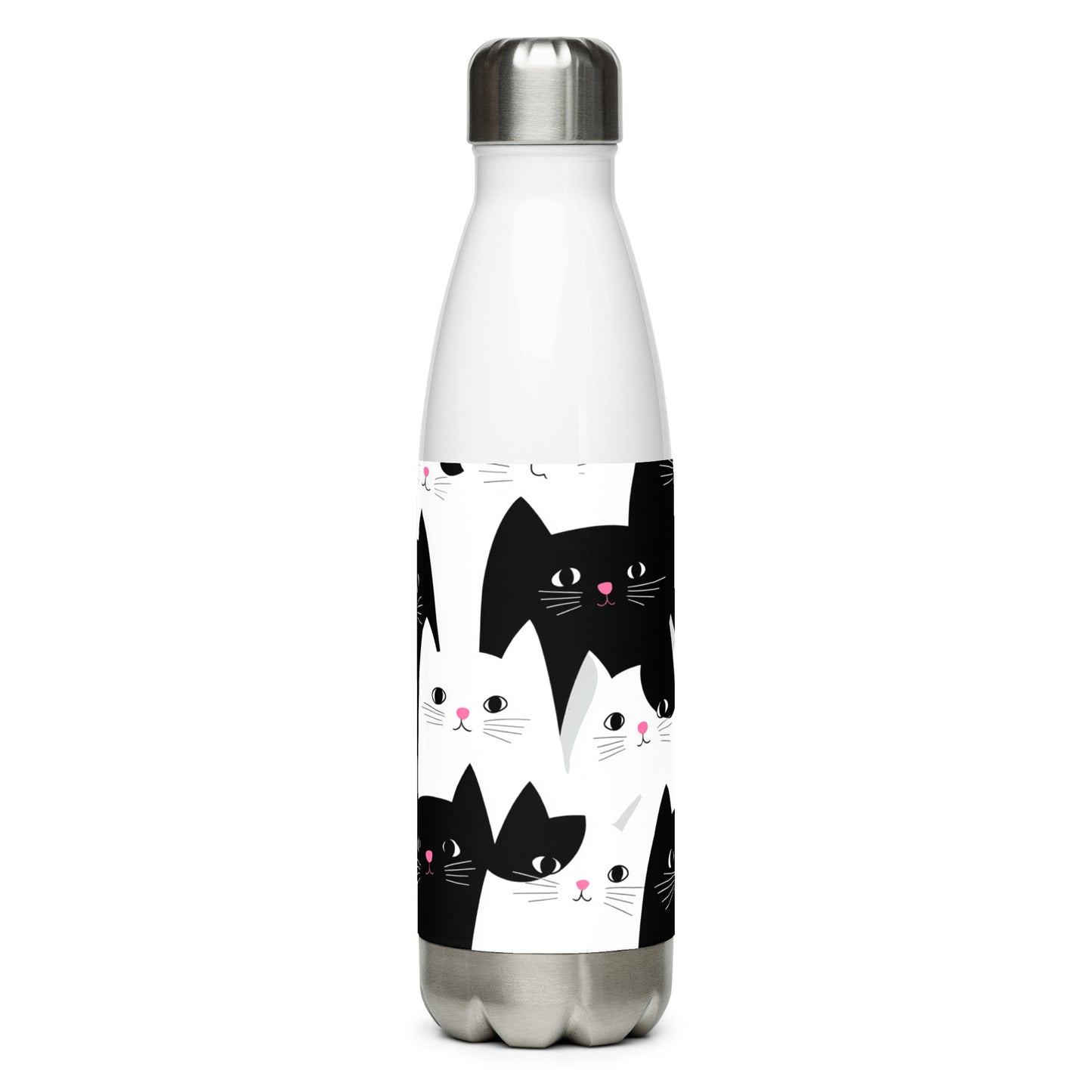 Bouteille isotherme "CHATS EN NOIR ET BLANC" - 500ml - Noir ou Blanc - French Bazar - 9280668_16030