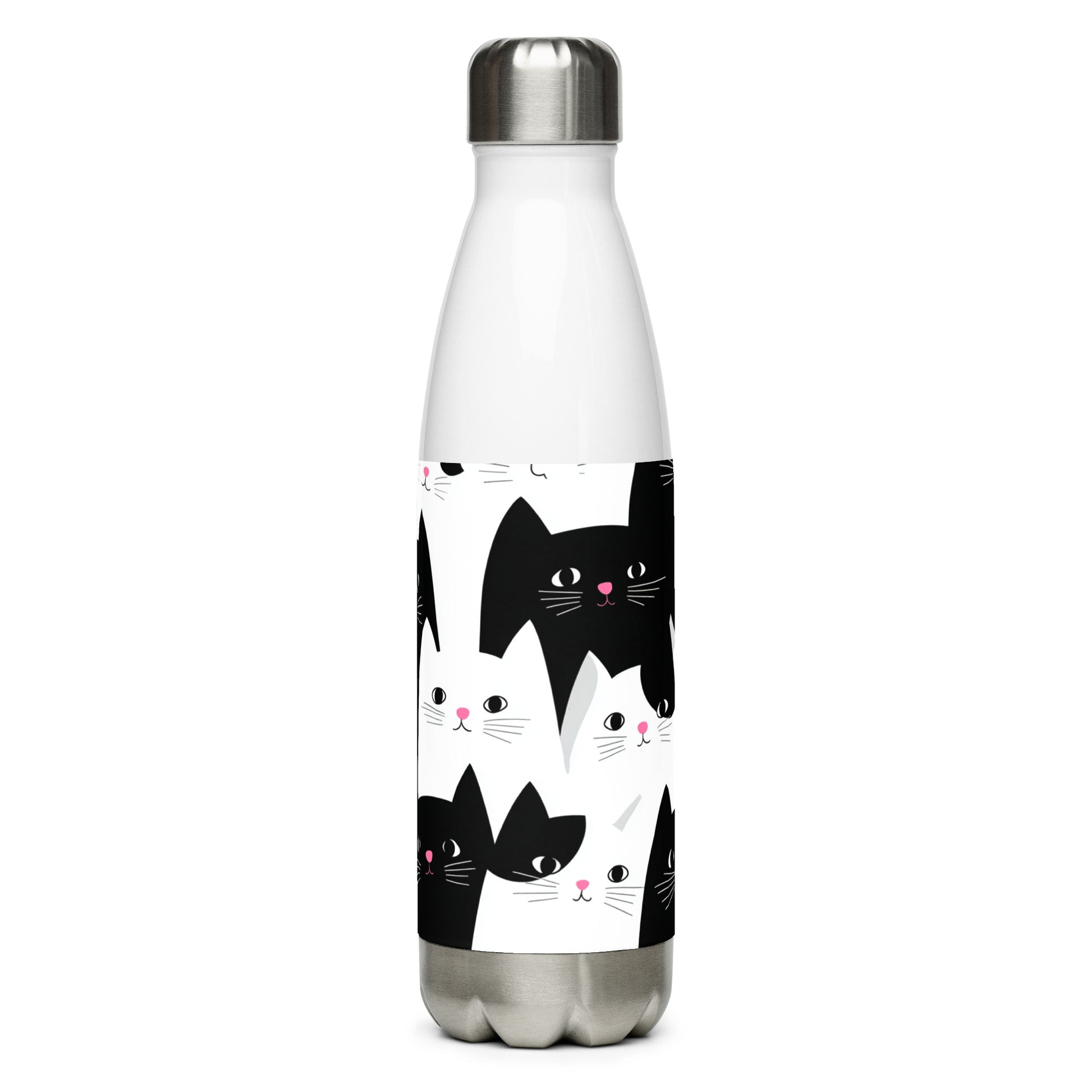 Bouteille isotherme "CHATS EN NOIR ET BLANC" - 500ml - Noir ou Blanc - French Bazar - 9280668_16030