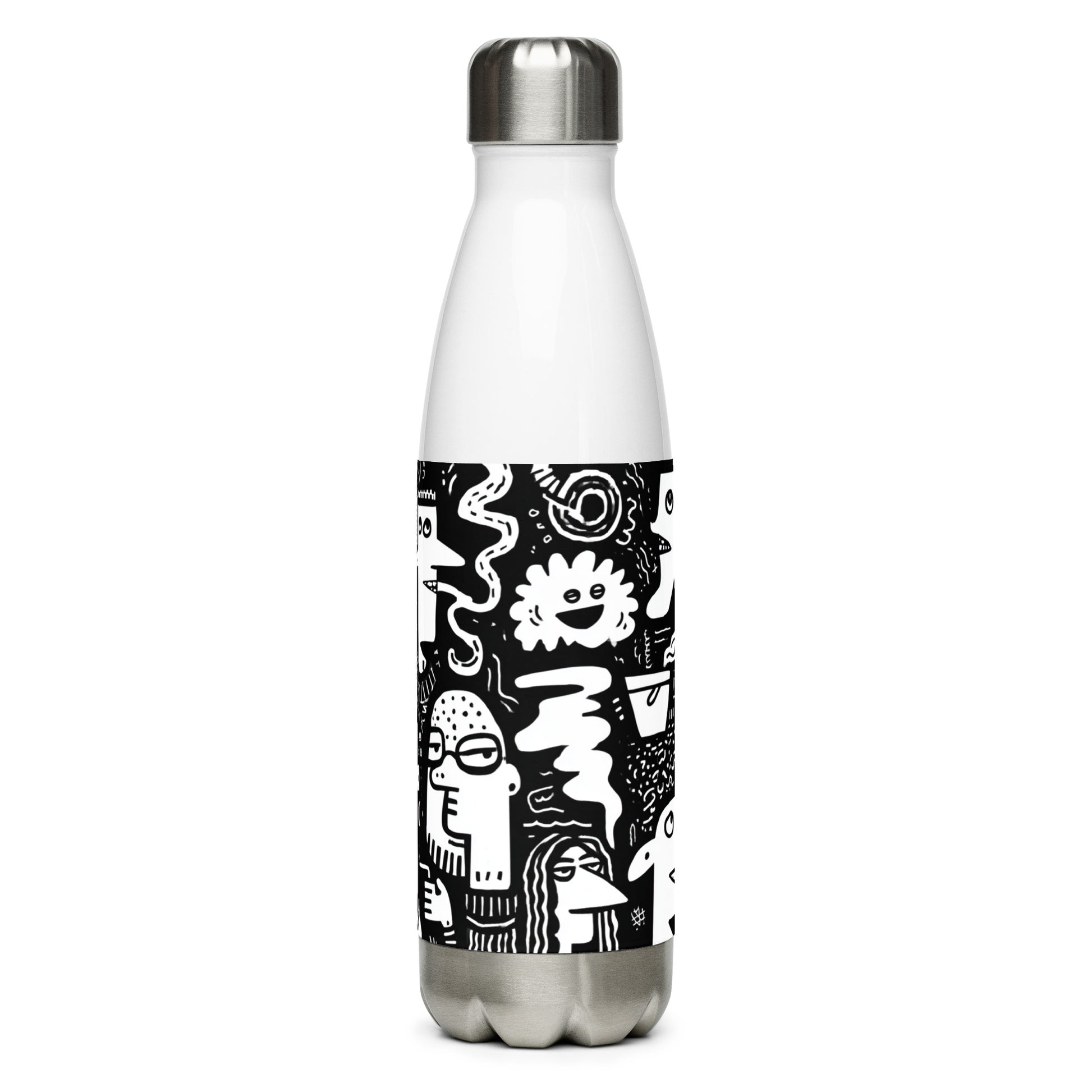 Bouteille isotherme "SMOKING AREA" - 500ml - Noir ou Blanc - French Bazar - 6165341_16030