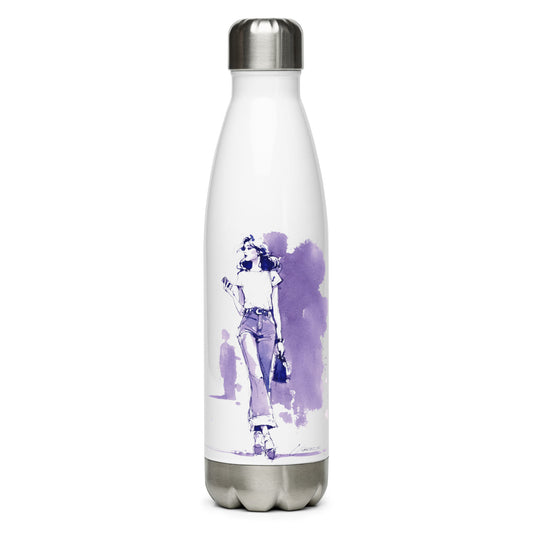 Bouteille isotherme "WALKING GIRL" - 500ml - Blanc - French Bazar - 2812104_10798