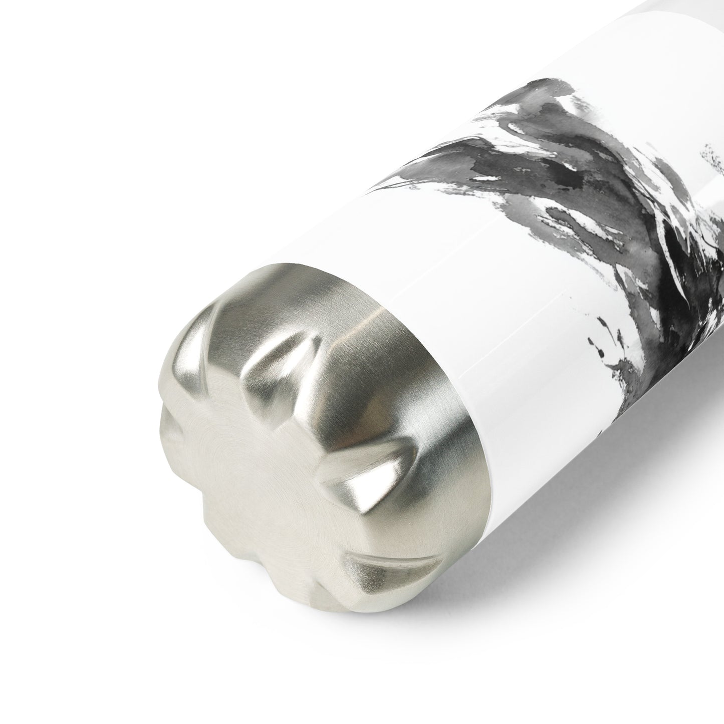 Bouteille isotherme "CAVALIER NOIR" - 500ml - Blanc