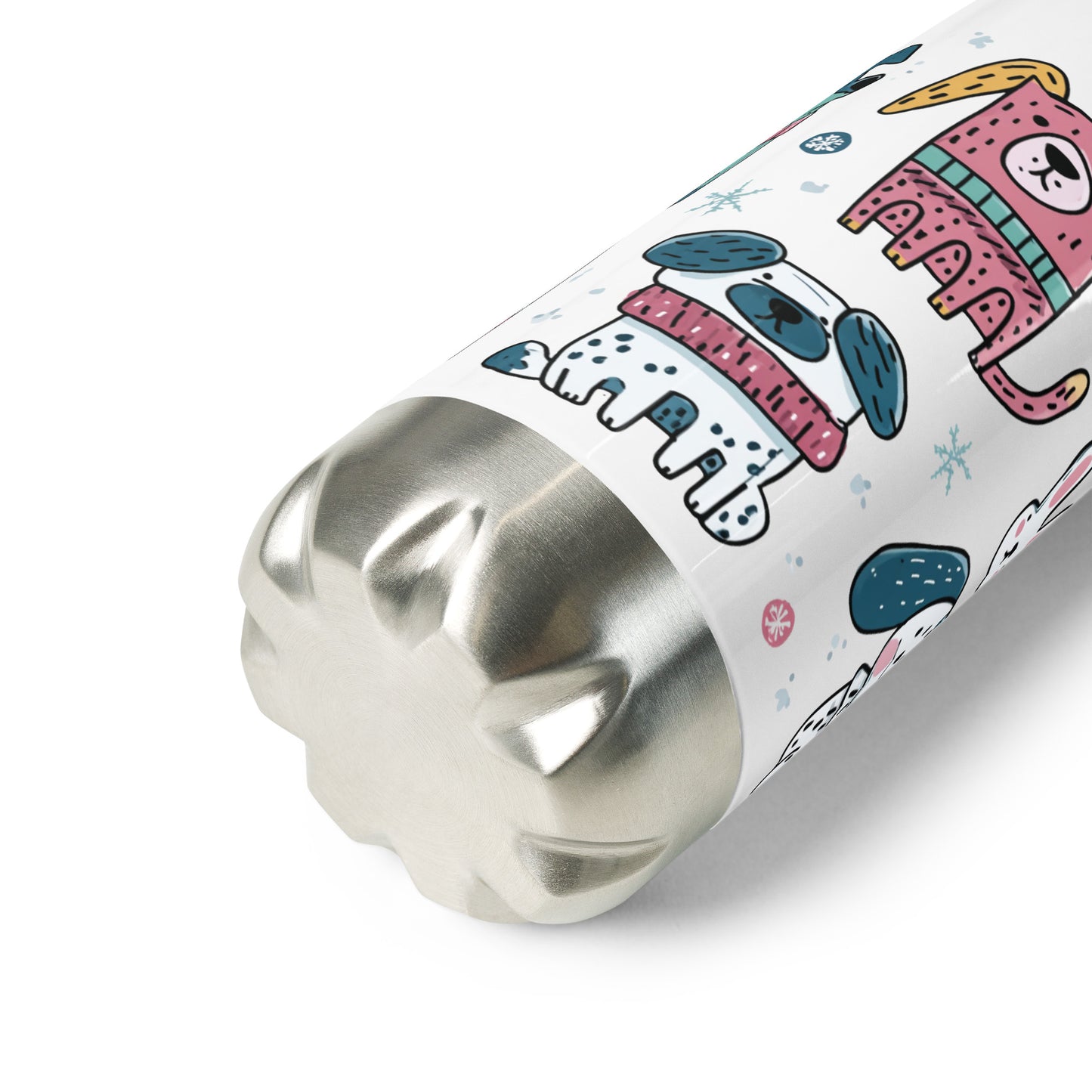 Bouteille isotherme "ANIMAUX ENFANTINS" - 500ml - Blanc