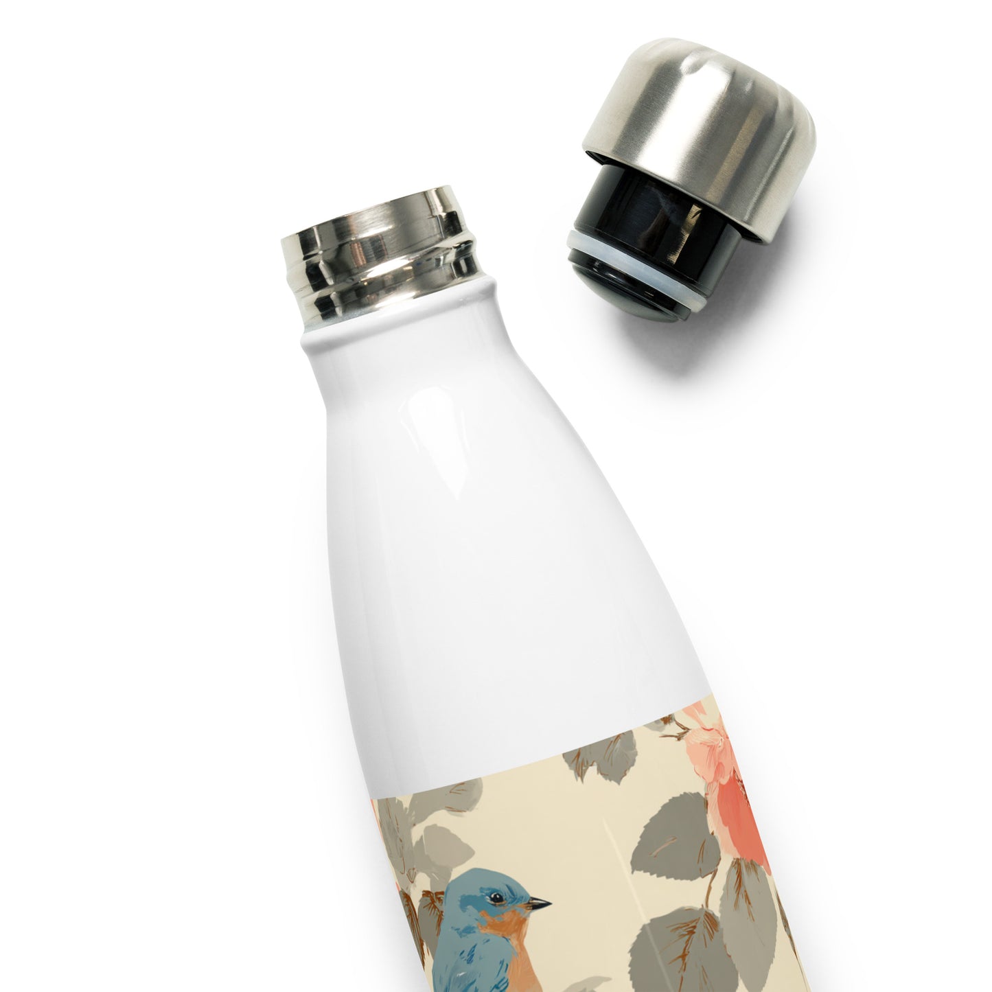 Bouteille isotherme "BLUE BIRDS" - 500ml - Noir ou Blanc - French Bazar - 2615585_16030