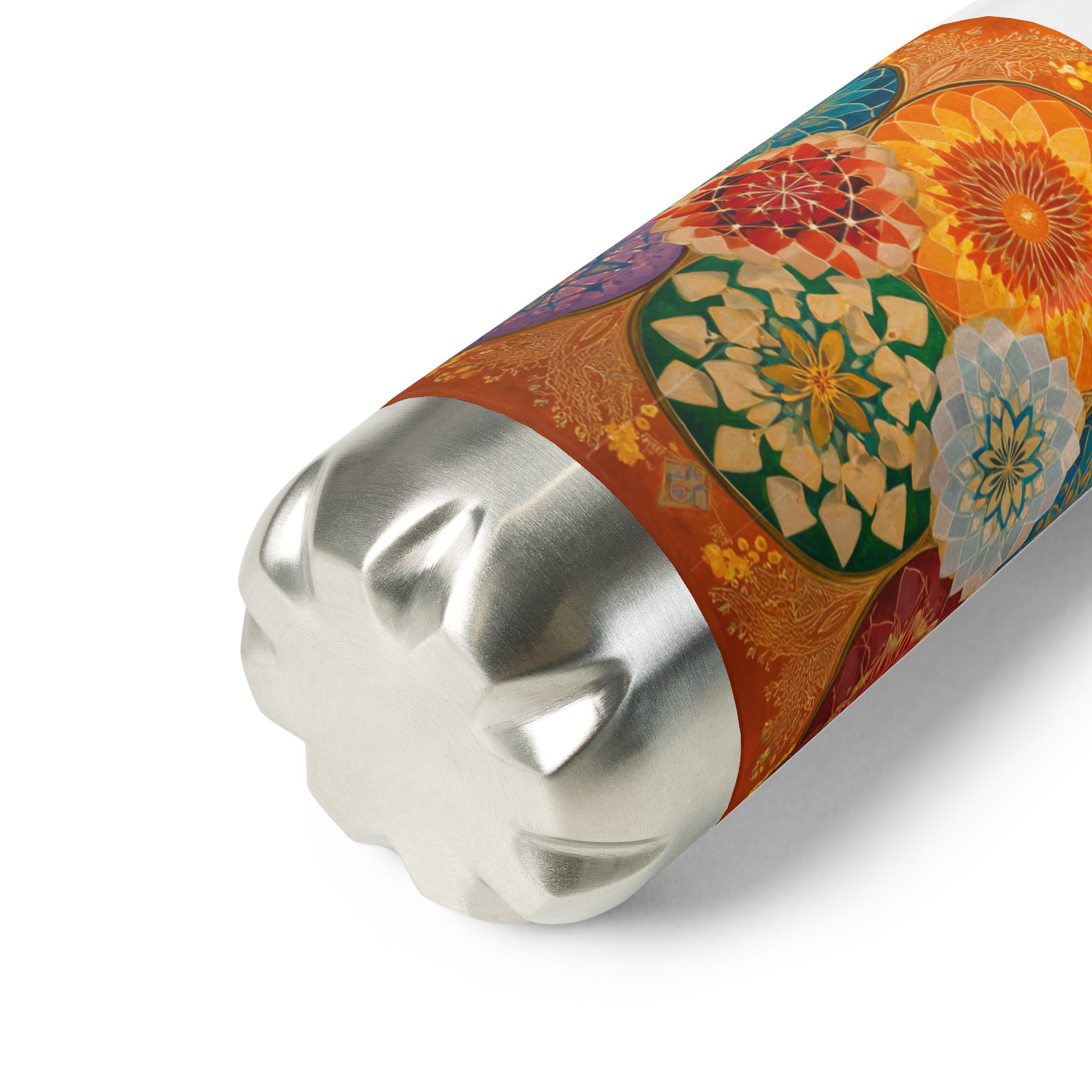 Bouteille isotherme "FLOWER MEDALS" - 500ml - Noir ou Blanc - French Bazar - 8362619_16030