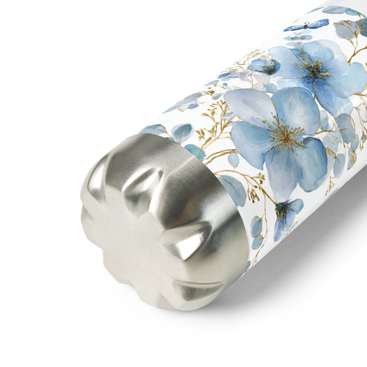 Bouteille isotherme "FLEUR BLEUE" - 500ml - Blanc - French Bazar - 4300344_10798