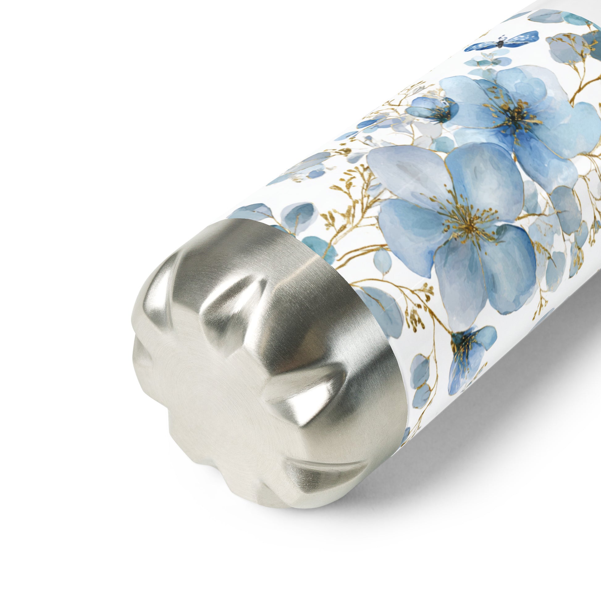 Bouteille isotherme "FLEUR BLEUE" - 500ml - Blanc - French Bazar - 4300344_10798