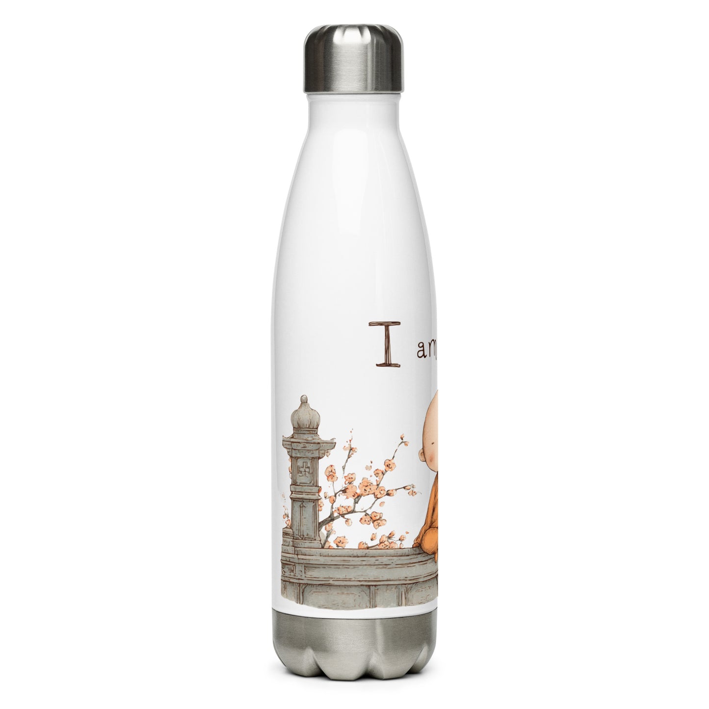 Bouteille isotherme "I AM HAPPY" - 500ml - Blanc