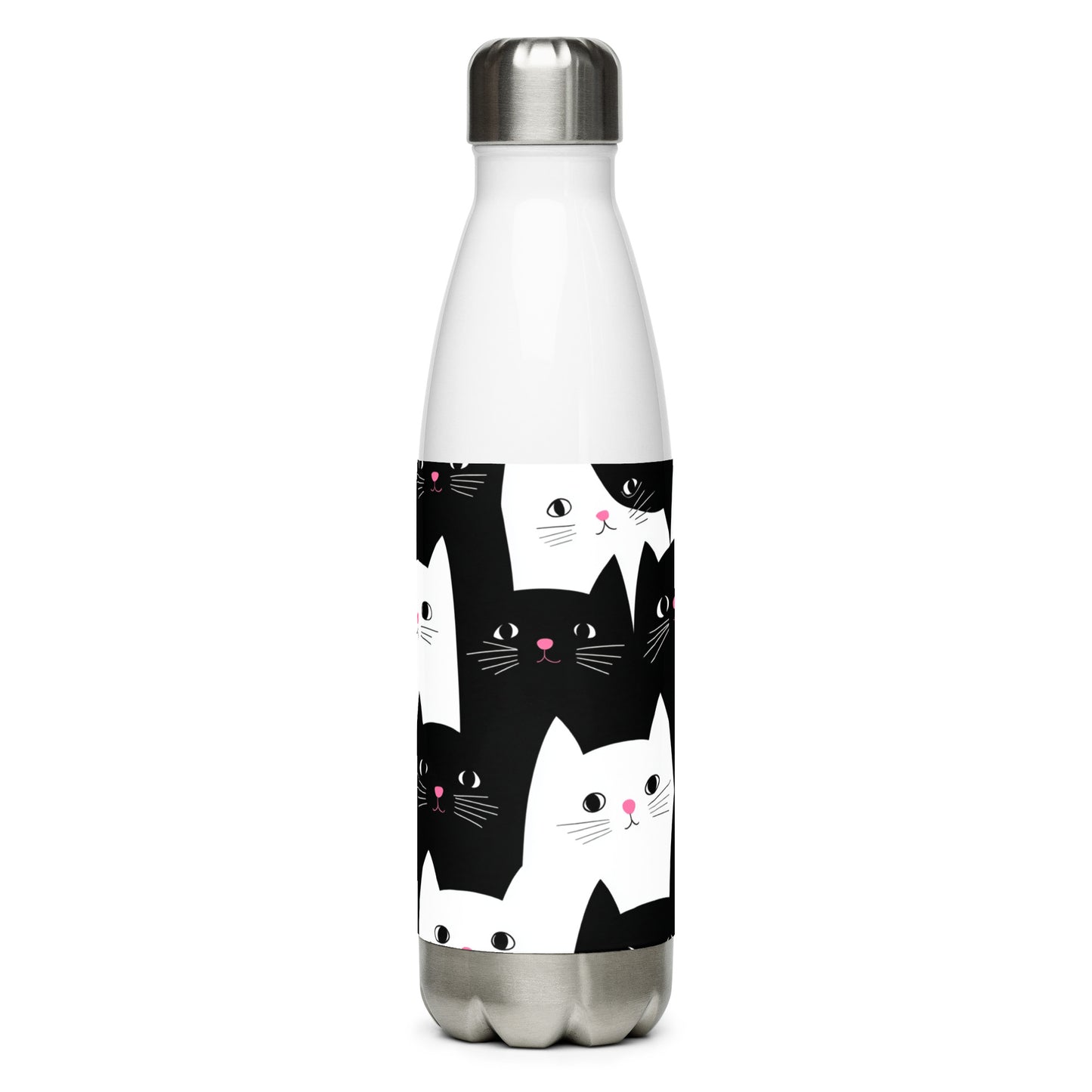 Bouteille isotherme "CHATS EN NOIR ET BLANC" - 500ml - Noir ou Blanc - French Bazar - 9280668_10798