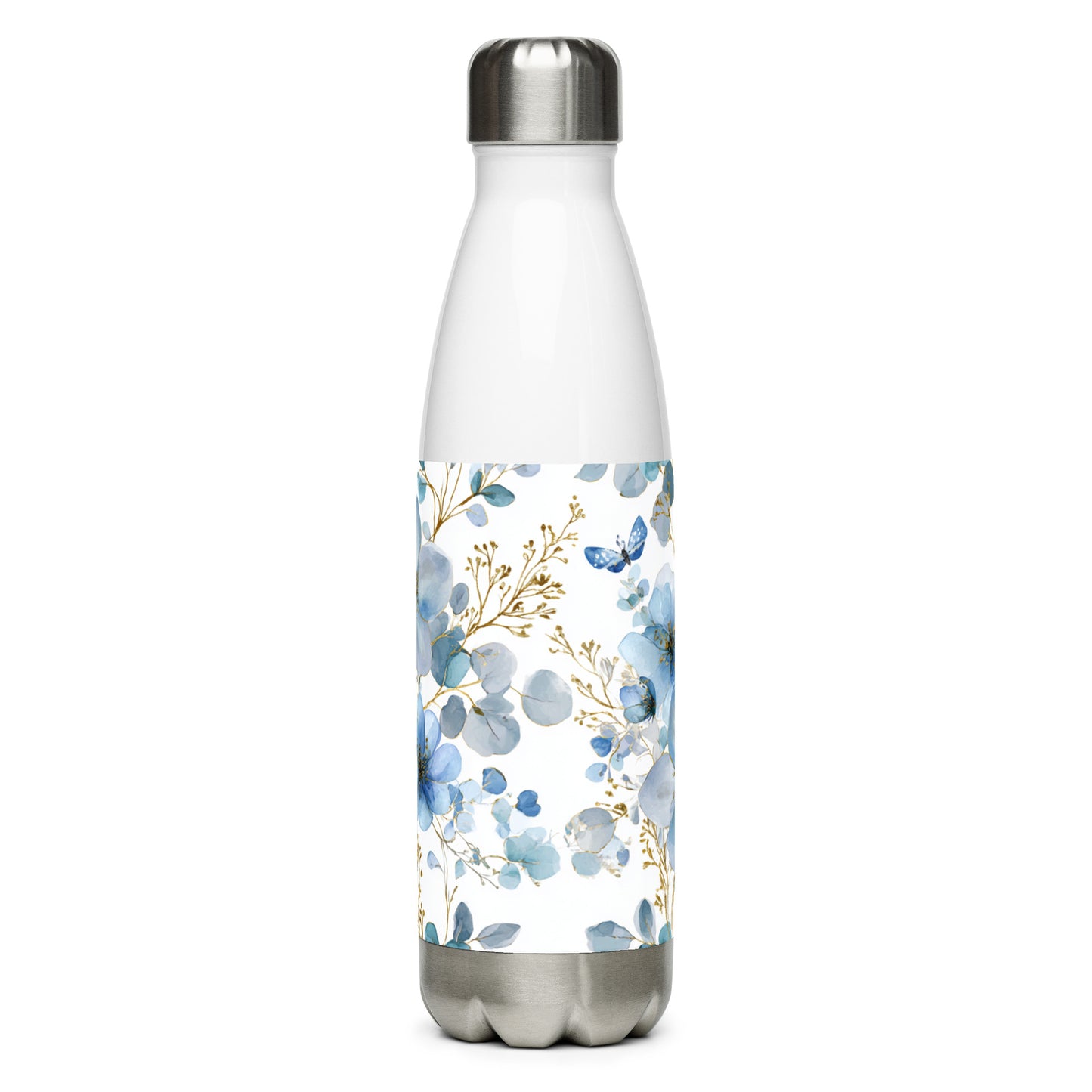 Bouteille isotherme "FLEUR BLEUE" - 500ml - Blanc - French Bazar - 4300344_10798