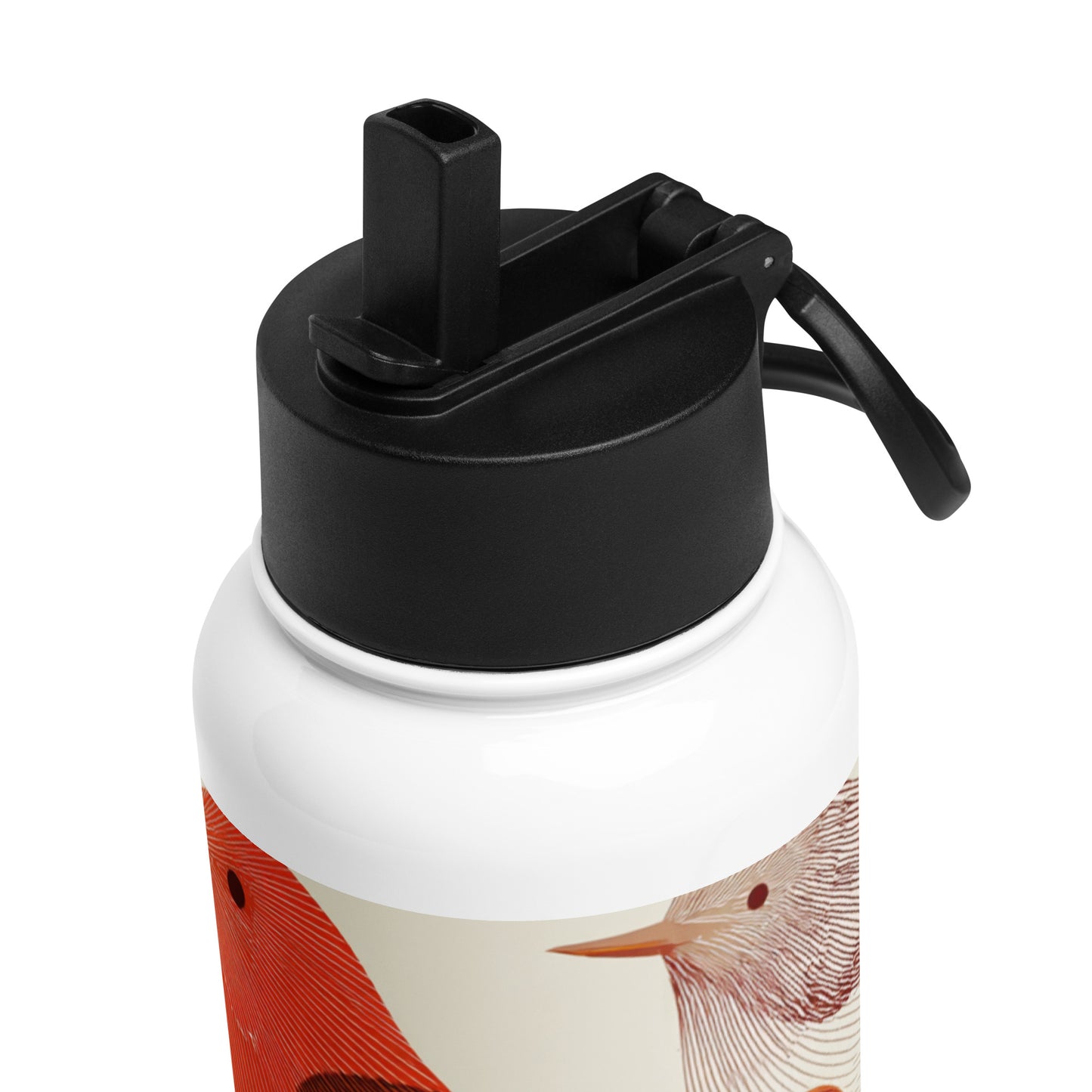 Bouteille isotherme XL avec paille "RED BIRDS" - 950ml