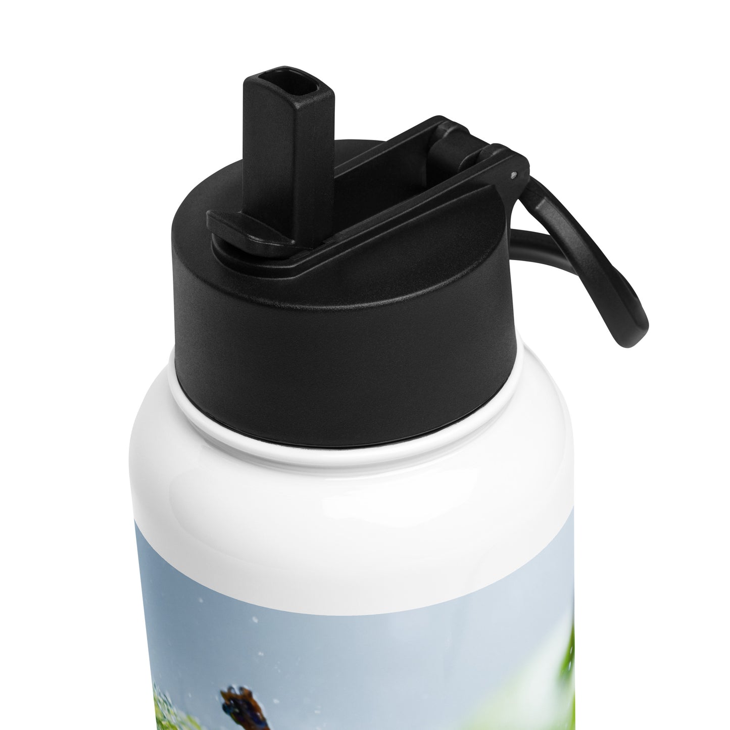 Bouteille isotherme XL avec paille "POMMES VERTES" - 950ml