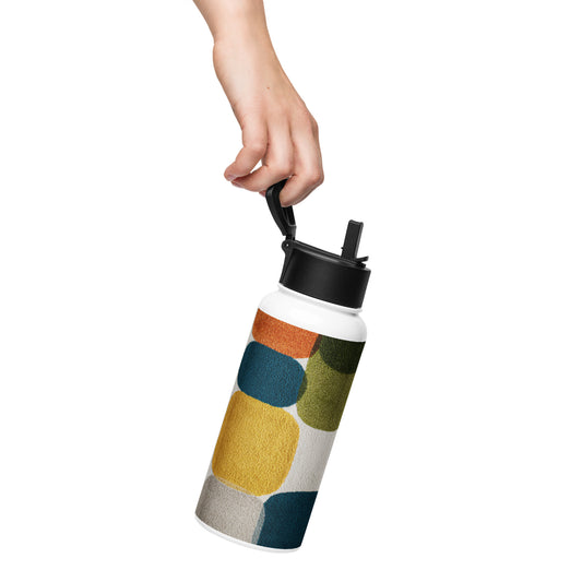 Bouteille isotherme XL avec paille "RETRO" - 950ml