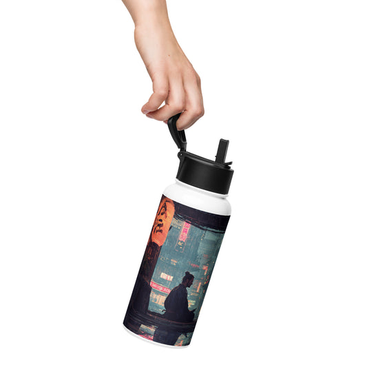 Bouteille isotherme XL avec paille "TOKYO NIGHT" - 950ml