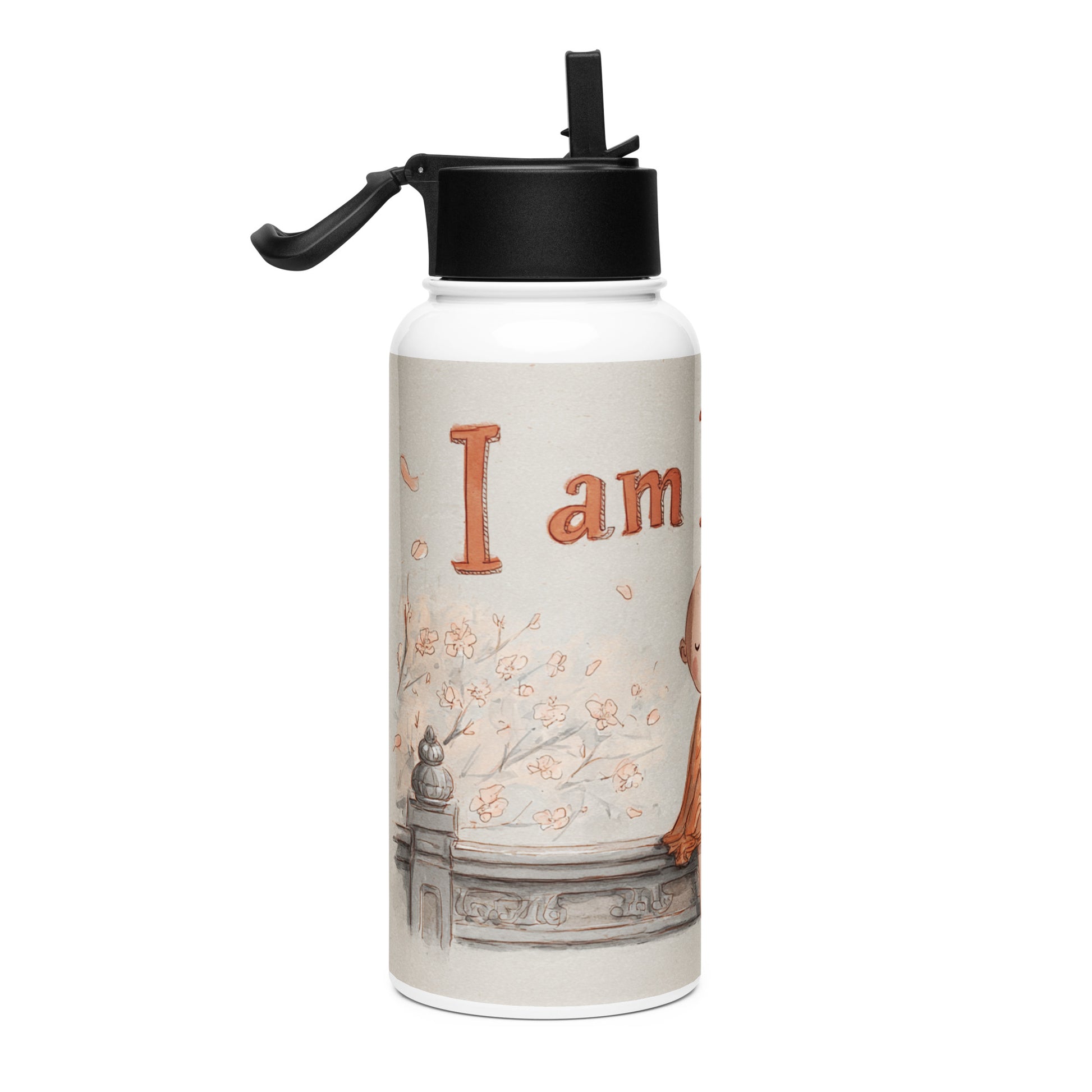 Bouteille isotherme XL avec paille "ZEN AND HAPPY" - 950ml - French Bazar - 4047070_20175