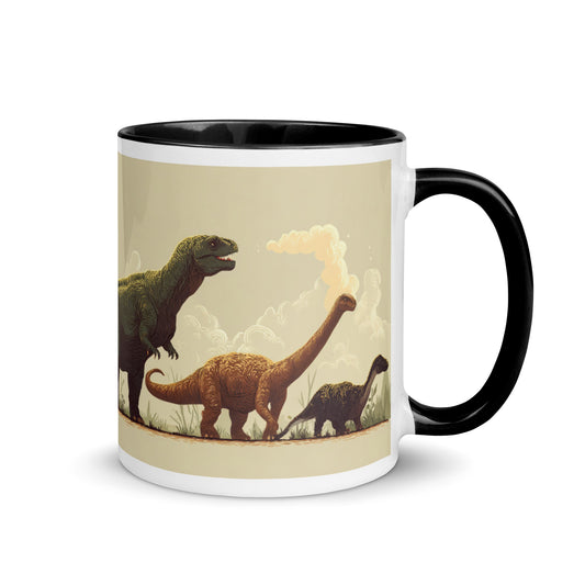 Mug Original "DINOSAURES" - Blanc / Orange, Noir ou Jaune - French Bazar - 6089000_11051