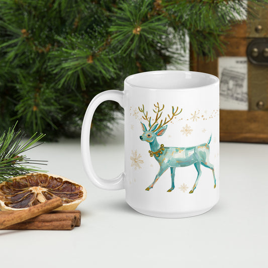 Mug Noël "LES DEUX RÊNES" - Blanc